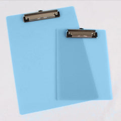 2pcs A4 Binder Paper Clip Backing Plate Transparent Plastic