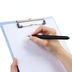 2pcs A4 Binder Paper Clip Backing Plate Transparent Plastic
