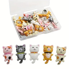 30 Long Tailed Cat Push Pins - Cute Thumbtacks for Bulletin Boards