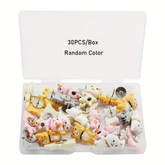 30 Long Tailed Cat Push Pins - Cute Thumbtacks for Bulletin Boards