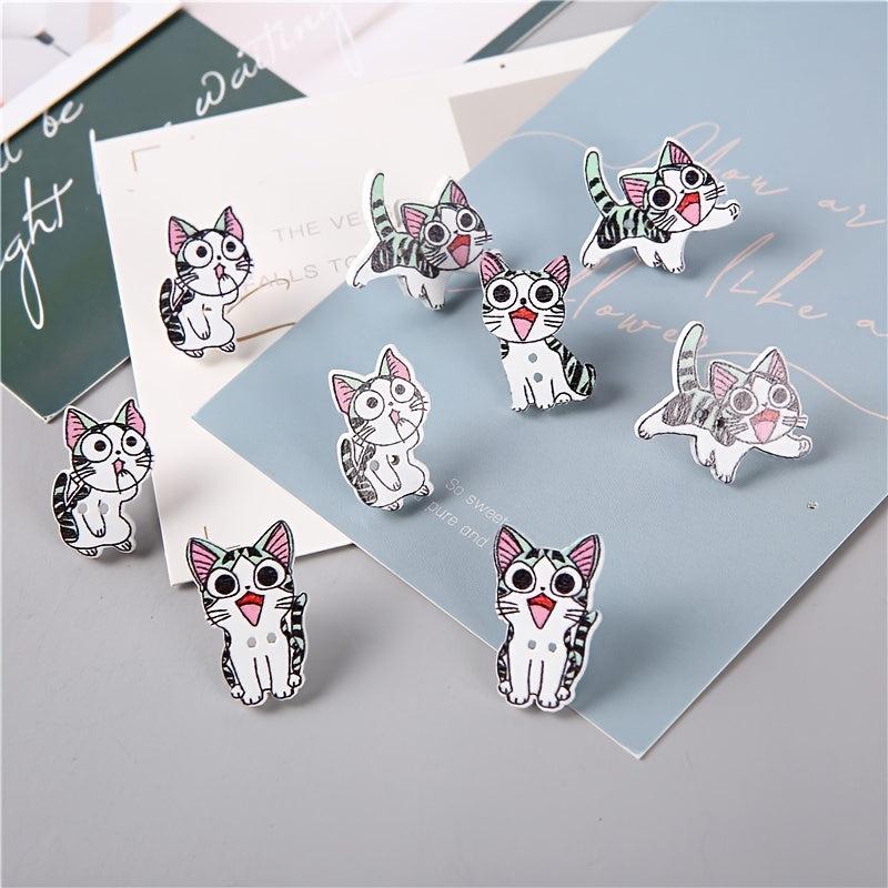 18pcs Cartoon Cat Push Pins for Bulletin Boards