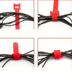 5pcs T-shaped Magic Tape Convenient Binding Self-adhesive Tie