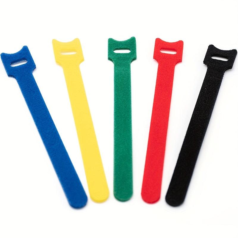 5pcs T-shaped Magic Tape Convenient Binding Self-adhesive Tie