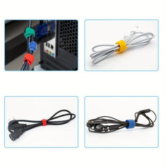 5pcs T-shaped Magic Tape Convenient Binding Self-adhesive Tie