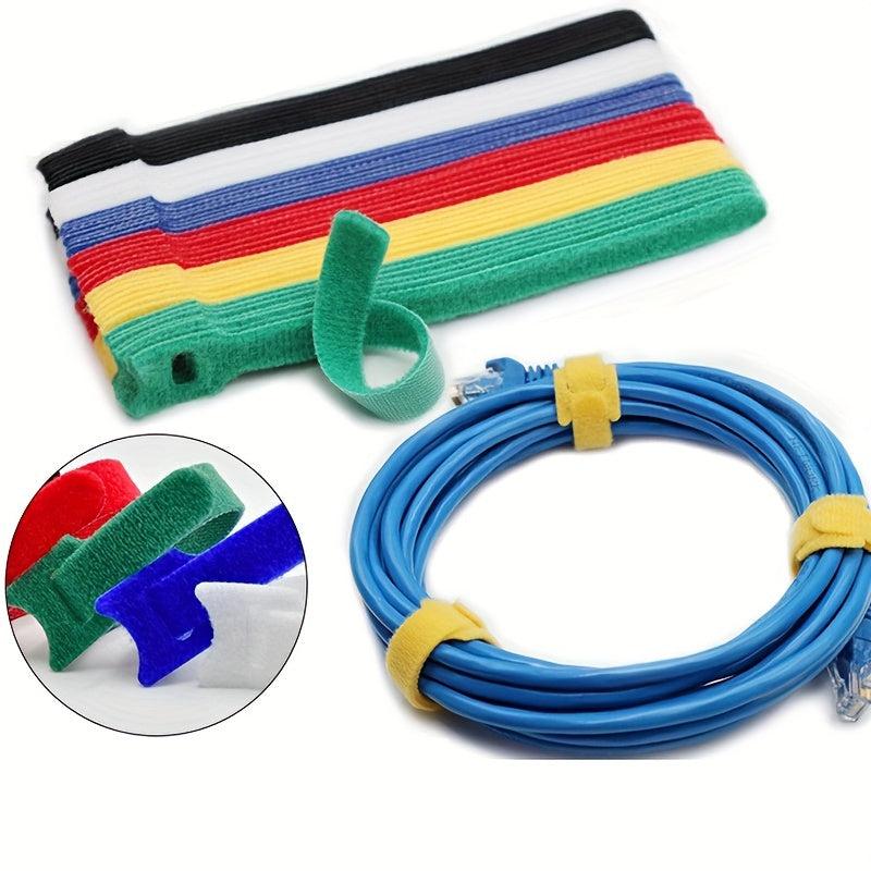 5pcs T-shaped Magic Tape Convenient Binding Self-adhesive Tie