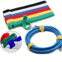 5pcs T-shaped Magic Tape Convenient Binding Self-adhesive Tie