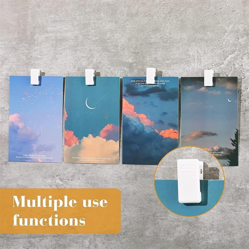 30pcs Mini Clear Decorating Hook Clips for Christmas Outdoor Camping Home Decor