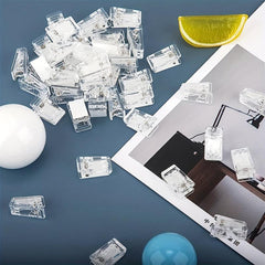30pcs Mini Clear Decorating Hook Clips for Christmas Outdoor Camping Home Decor