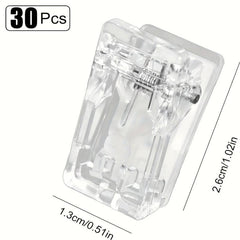 30pcs Mini Clear Decorating Hook Clips for Christmas Outdoor Camping Home Decor