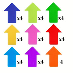 36pcs 9colors Arrow Carpet Markers Multicolor Rug Direction Markers