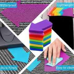 36pcs 9colors Arrow Carpet Markers Multicolor Rug Direction Markers