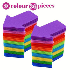 36pcs 9colors Arrow Carpet Markers Multicolor Rug Direction Markers