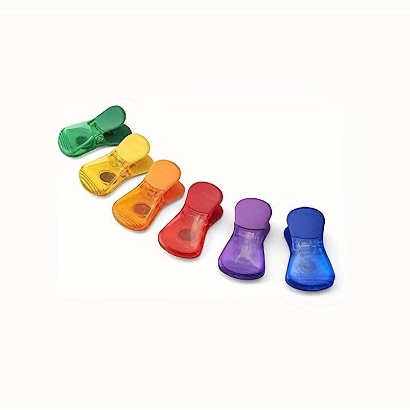 6pcs Wide Bag Clips for Home/Office, 6 Different Colors Storage Clips