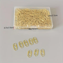 200 Love Heart Paper Clips in Tinplate Holder