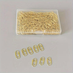 200 Love Heart Paper Clips in Tinplate Holder
