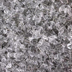 100 Pack Transparent Plastic Head Steel Tip Thumbtacks