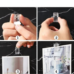 20pcs Adhesive Tapestry Hangers Clips - Sticky Clips for Wall, Photo, Poster