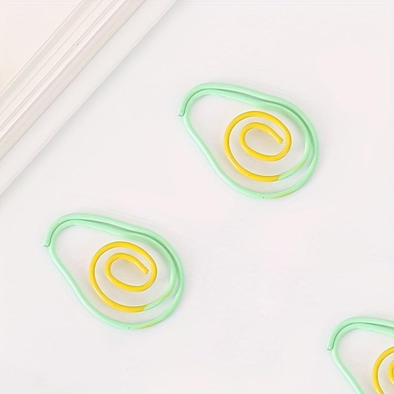 10pcs Cute Avocado Paper Clips for Office School Use