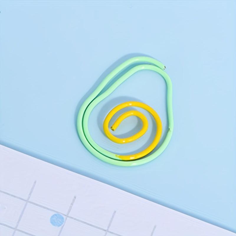 10pcs Cute Avocado Paper Clips for Office School Use