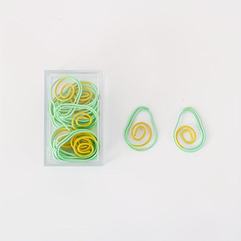 10pcs Cute Avocado Paper Clips for Office School Use
