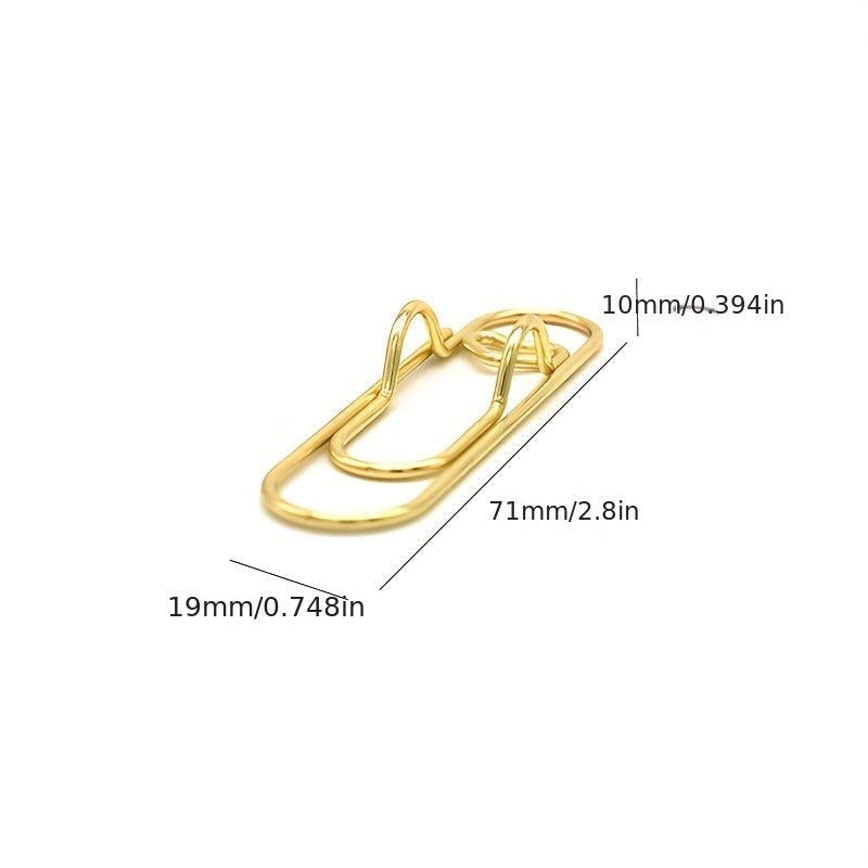 30pcs Metal Love Pen Clip, Heart Shaped Paper Clips, Cute Office Supplies