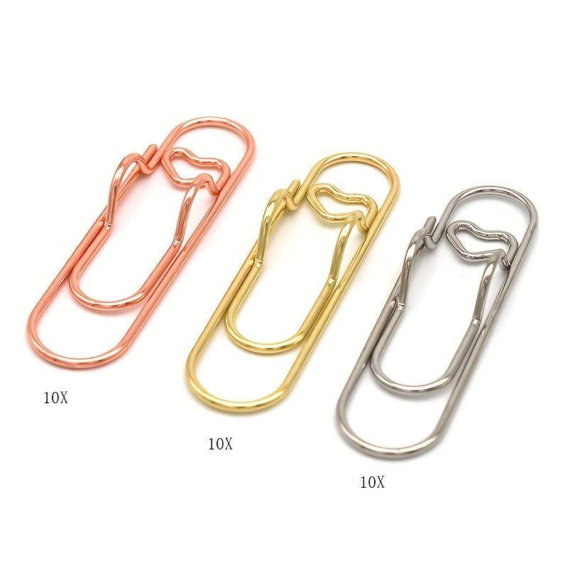 30pcs Metal Love Pen Clip, Heart Shaped Paper Clips, Cute Office Supplies