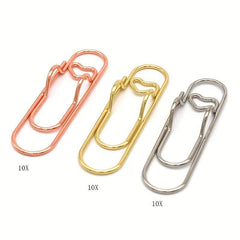30pcs Metal Love Pen Clip, Heart Shaped Paper Clips, Cute Office Supplies