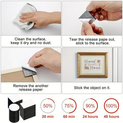 60pcs Double Sided Adhesive Tape Foam Mounting for Walls Floors Doors