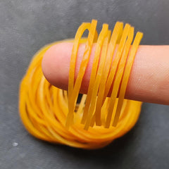 100 Pcs Yellow Rubber Bands 43mm Diameter Adjustable Elastic Rubber Ring