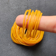 100 Pcs Yellow Rubber Bands 43mm Diameter Adjustable Elastic Rubber Ring