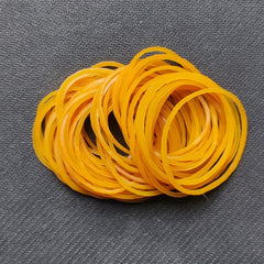 100 Pcs Yellow Rubber Bands 43mm Diameter Adjustable Elastic Rubber Ring