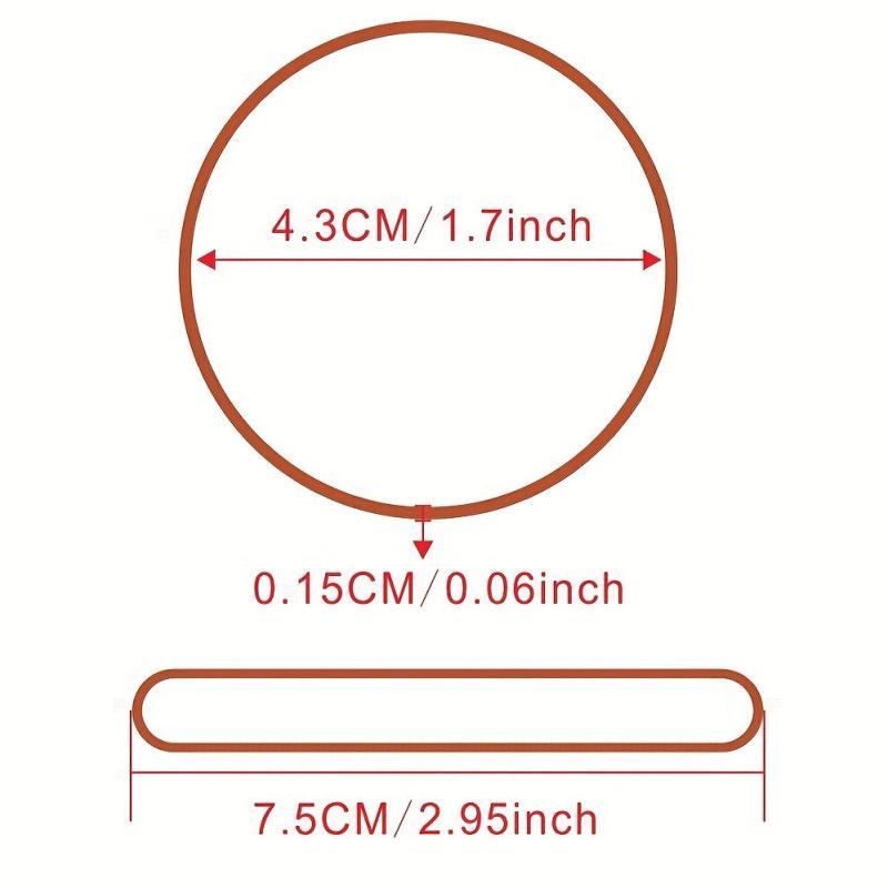 100 Pcs Yellow Rubber Bands 43mm Diameter Adjustable Elastic Rubber Ring