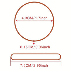 100 Pcs Yellow Rubber Bands 43mm Diameter Adjustable Elastic Rubber Ring