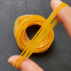100 Pcs Yellow Rubber Bands 43mm Diameter Adjustable Elastic Rubber Ring