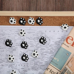 25pcs Paw Print Push Pins Animal Paw Thumb Tacks for Cork Boards