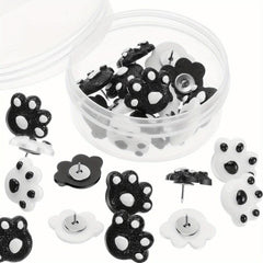 25pcs Paw Print Push Pins Animal Paw Thumb Tacks for Cork Boards