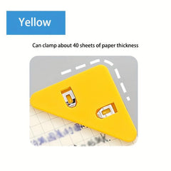 20pcs Triangular File Corner Clip - Multifunctional Book, Test Tool