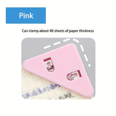 20pcs Triangular File Corner Clip - Multifunctional Book, Test Tool
