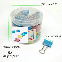Colorful Long Tail Clip Dovetail Clip Mixed Installation Test Paper Book Clip