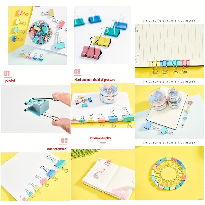 Colorful Long Tail Clip Dovetail Clip Mixed Installation Test Paper Book Clip