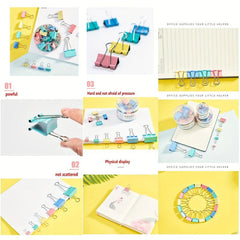 Colorful Long Tail Clip Dovetail Clip Mixed Installation Test Paper Book Clip
