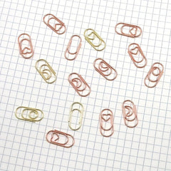 20pcs Rose Golden Mini Moon Heart Paper Clips School Office Creativity
