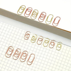 20pcs Rose Golden Mini Moon Heart Paper Clips School Office Creativity