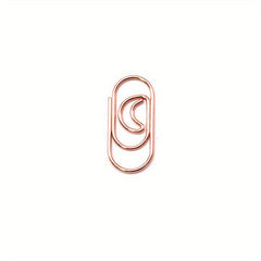 20pcs Rose Golden Mini Moon Heart Paper Clips School Office Creativity