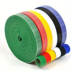 6 Rolls 3ft Hook And Loop Strap for Data Cable Storage