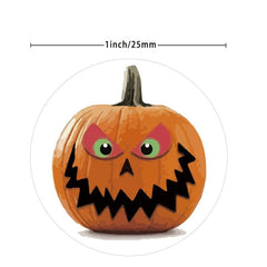 500pcs Halloween Adhesive Stickers Funny Pumpkin Happy Thank You Label Stickers