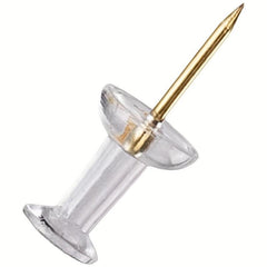 50pcs Transparent Racer Nail Plastic Head Steel Tip Golden Racer Nail