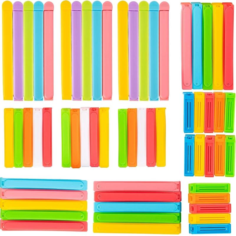 30pcs Plastic Chip Clips Bag Sealing Clips Food Storage Colorful Fresh