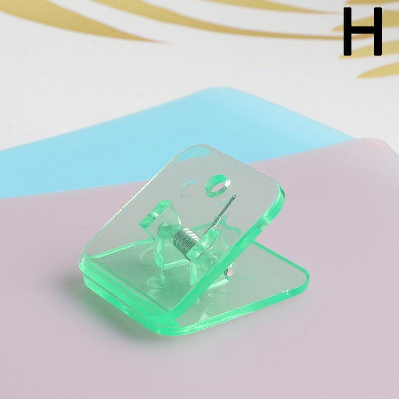 10pcs Acrylic Triangle Clip Creative Plastic Folder Square Clip