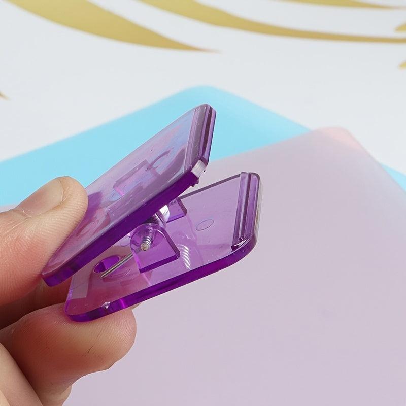 10pcs Acrylic Triangle Clip Creative Plastic Folder Square Clip